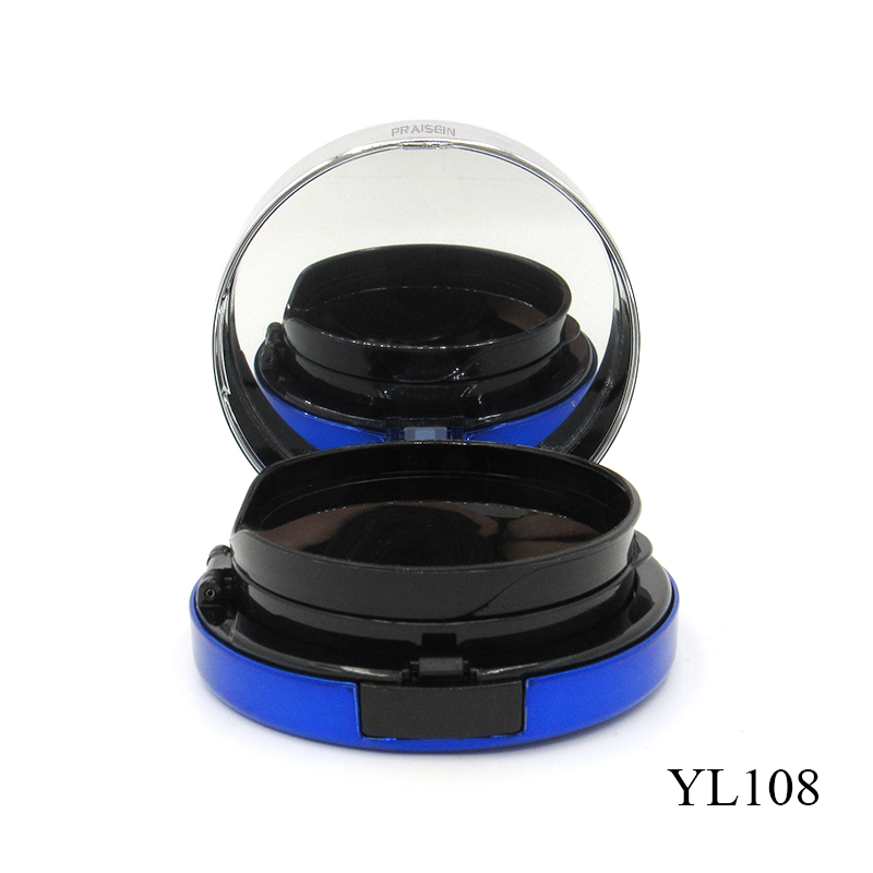 New round three-layer cosmetic powder case packaging production empty plastic air cushion BB cream case foundation container