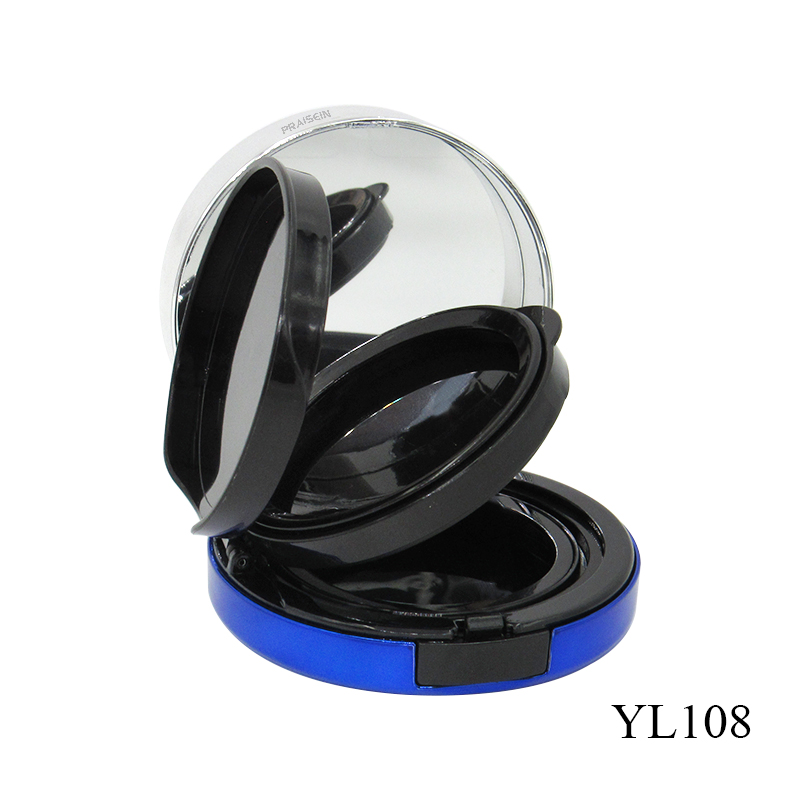 New round three-layer cosmetic powder case packaging production empty plastic air cushion BB cream case foundation container