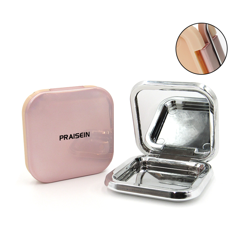 Fashion new item square makeup Eyeshadow powder compact empty case container plastic packaging with mirror & magnetic