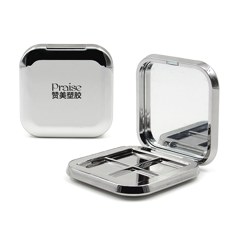 Fashion new item square makeup Eyeshadow powder compact empty case container plastic packaging with mirror & magnetic