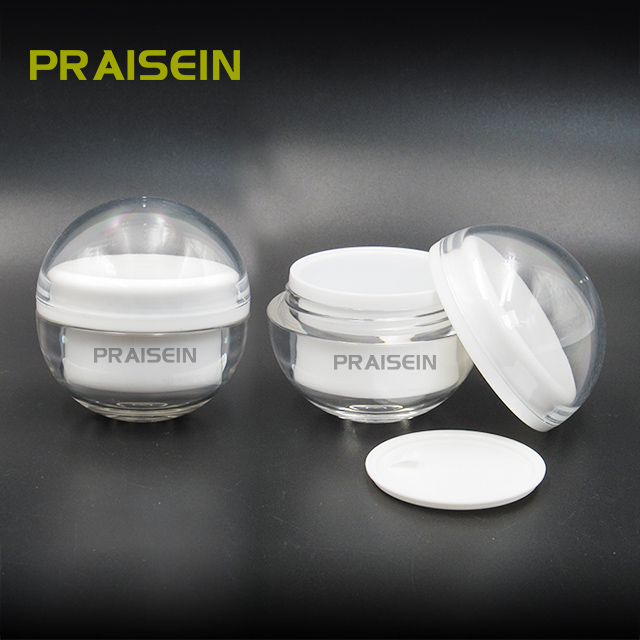 Manufacturers wholesale 15g 30g empty eye cream packaging jar white cream bottle container double acrylic jar