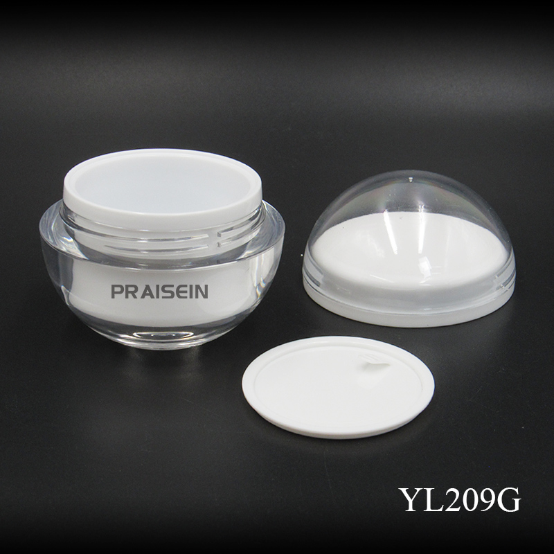 Manufacturers wholesale 15g 30g empty eye cream packaging jar white cream bottle container double acrylic jar