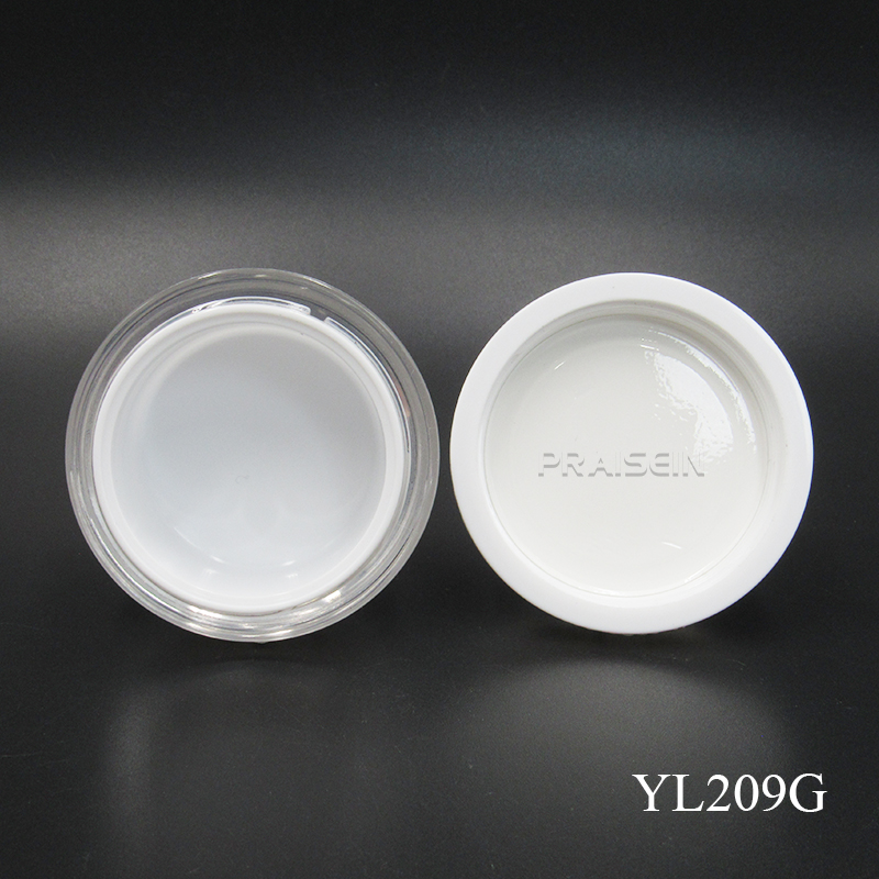 Manufacturers wholesale 15g 30g empty eye cream packaging jar white cream bottle container double acrylic jar