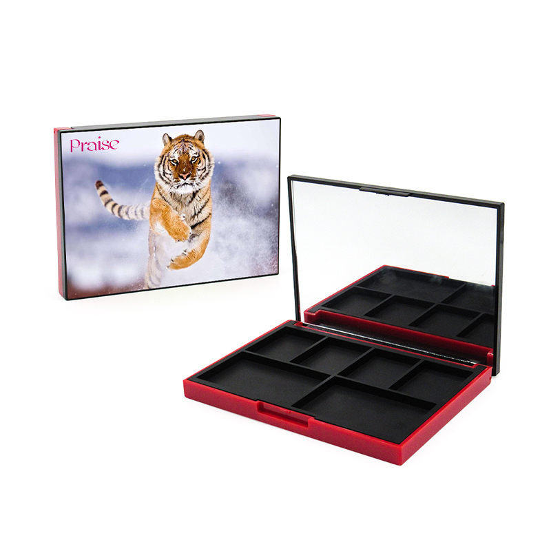 High-end multi-functional make-up case OEM multi-color eye shadow palette square eyeshadow packaging customized printing patter