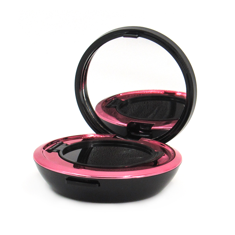 Trendy reusable makeup liquid foundation container, round plastic air cushion BB cream empty case with mirror custom logo