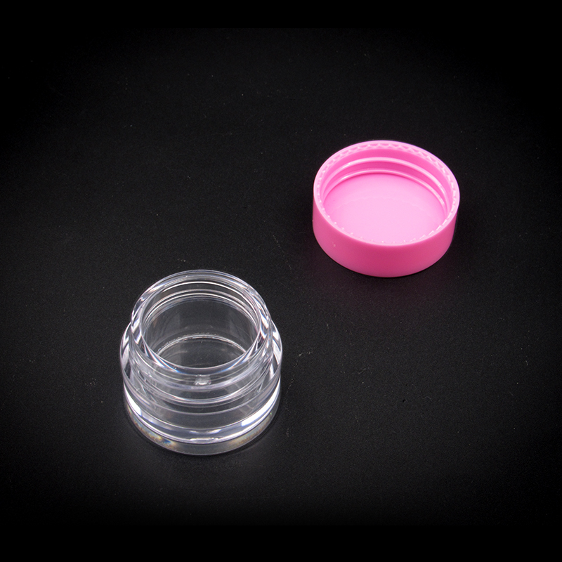 Custom 15ml cosmetic packaging, clear ABS cream jar plastic cosmetic container