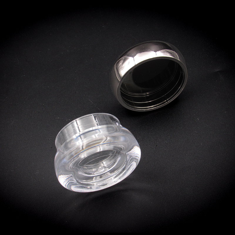 Cosmetic wholesale new design empty mini Eyeliner jar packaging double wall plastic Eyeliner container Top with mirror