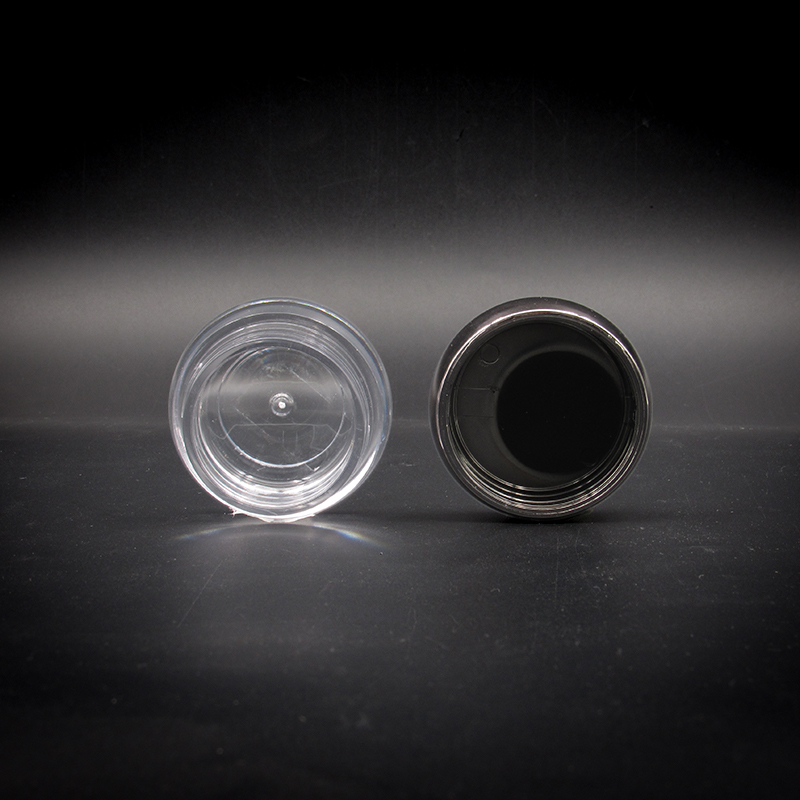 Cosmetic wholesale new design empty mini Eyeliner jar packaging double wall plastic Eyeliner container Top with mirror