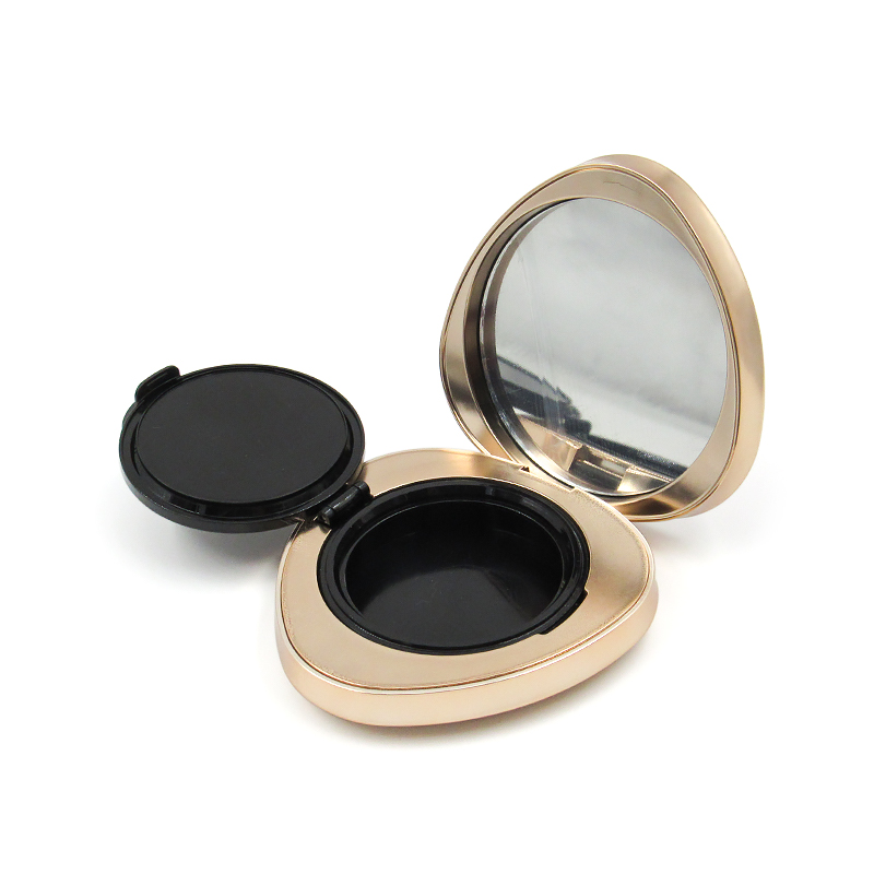 New item triangle makeup empty BB air cushion foundation powder case with Magnetic, custom designs cosmetic plastic powder case