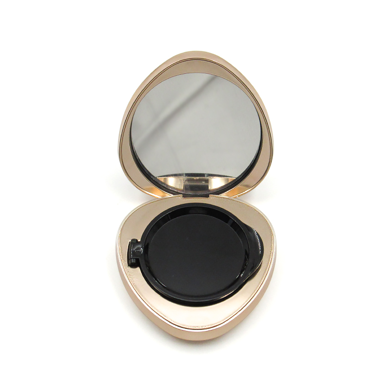 New item triangle makeup empty BB air cushion foundation powder case with Magnetic, custom designs cosmetic plastic powder case