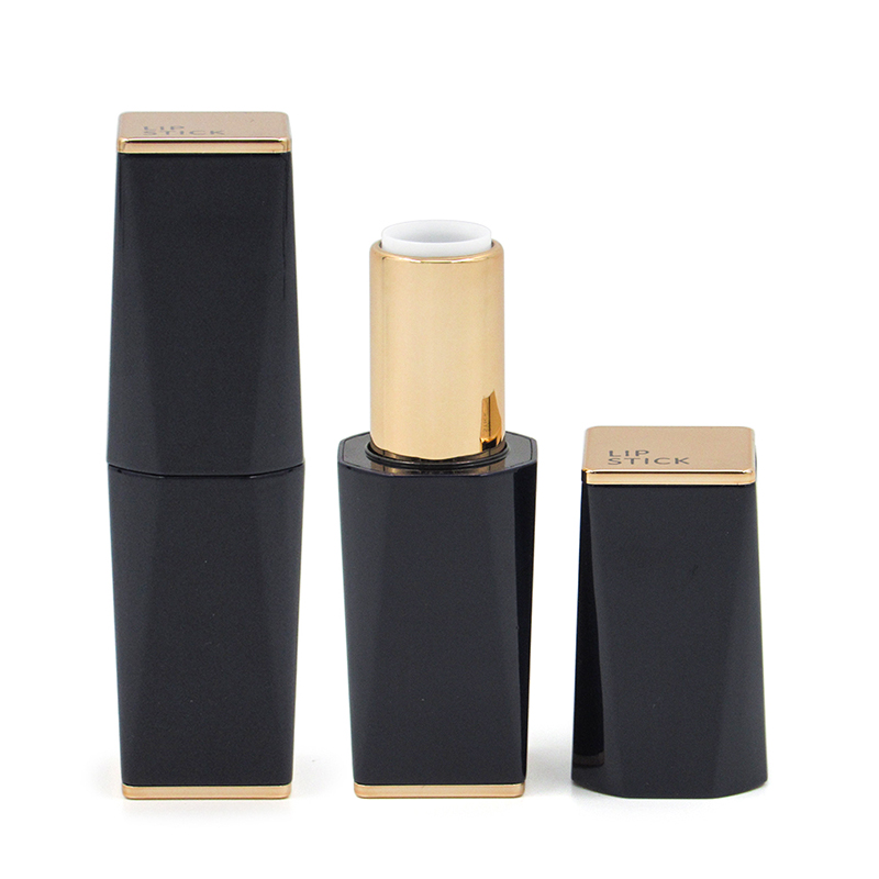 Fashion beauty cosmetic packaging wholesale custom makeup plastic square lipstick empty tube container with Magnetic