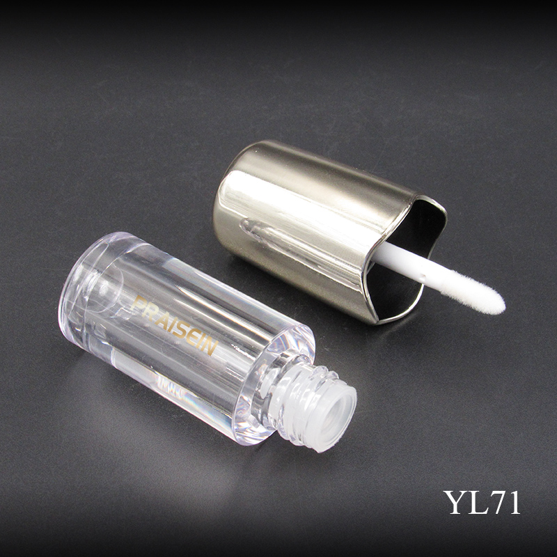 Round transparent lip gloss tube package empty 2.5ml cosmetic lip gloss tubes with logo