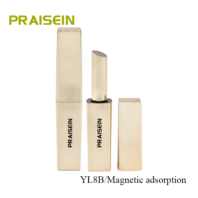 High-end plastic lipstick tube manufacturers wholesale square magnetic adsorption lip balm tube cosmetic packaging