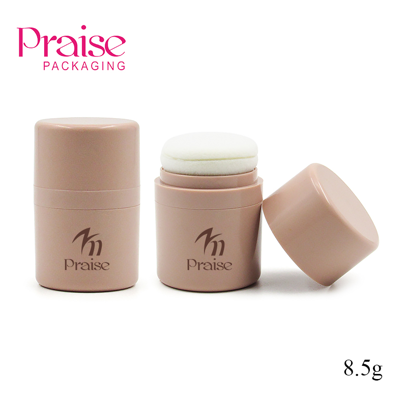 Cosmetics 8.5g empty loose powder case packaging, Hair fluffy powder bottle, Pink round plastic powder filling case container