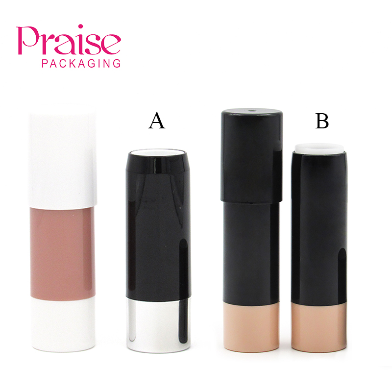 Factory price custom plastic Makeup packaging empty cosmetic foundation tube round BB CC Powder tube container