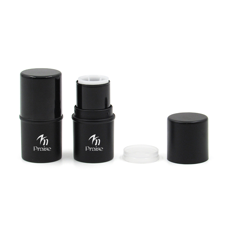 5g 6-7g 8g 15g Black round deodorant container ABS plastic cosmetic foundation stick tube