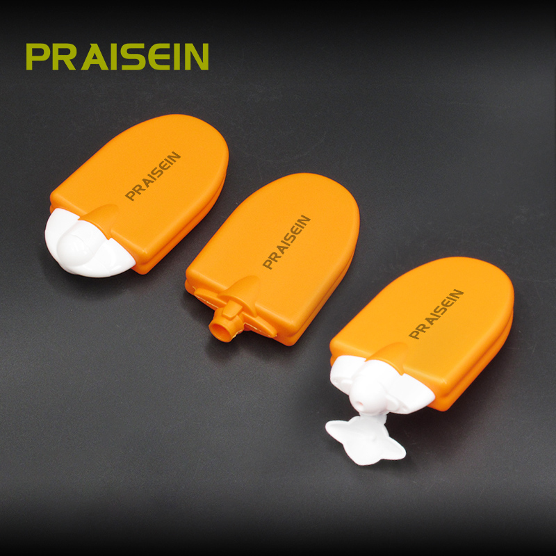 30ml Flat orange cosmetic hand cream bottle plastic container clamshell squeeze sunscreen bottle