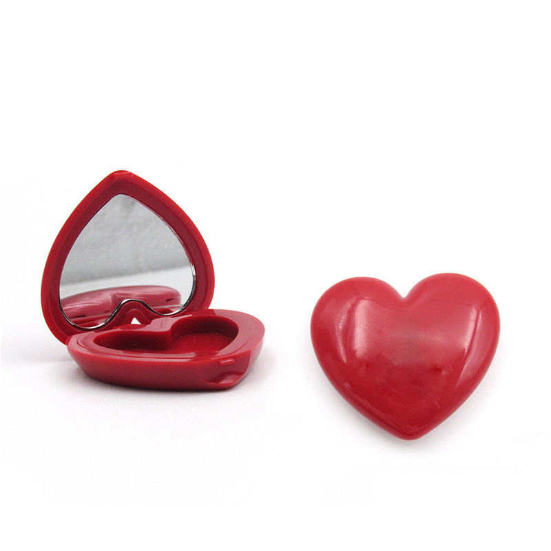 Manufacturer custom empty eye shadow blush container heart-shaped cosmetic eye shadow case packaging