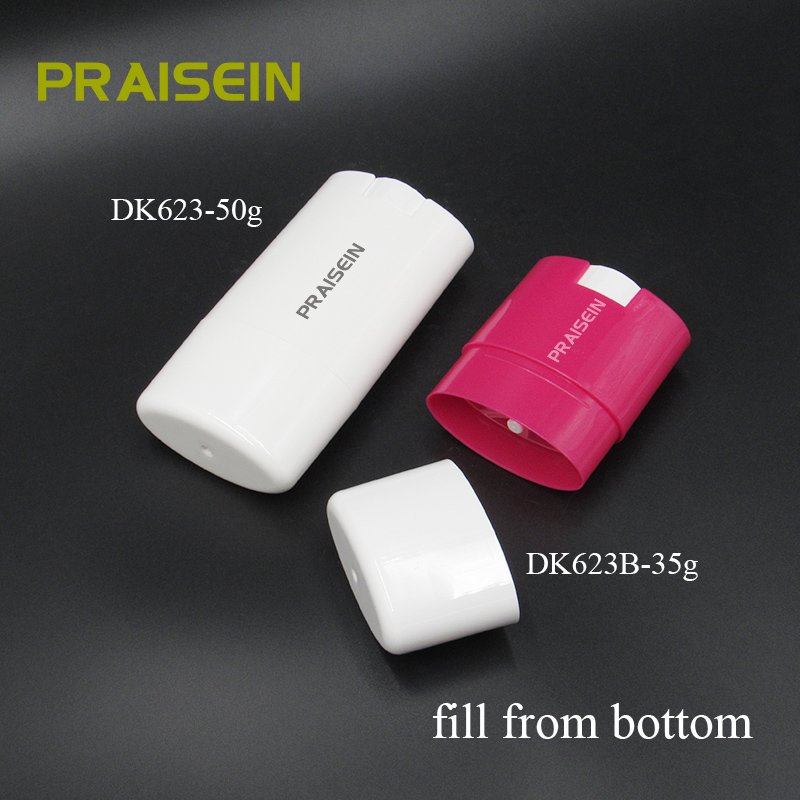 35g 50g Empty Cosmetic Sunscreen Stick Packaging PP Plastic Bottom Filled Plastic Deodorant Stick Tubes