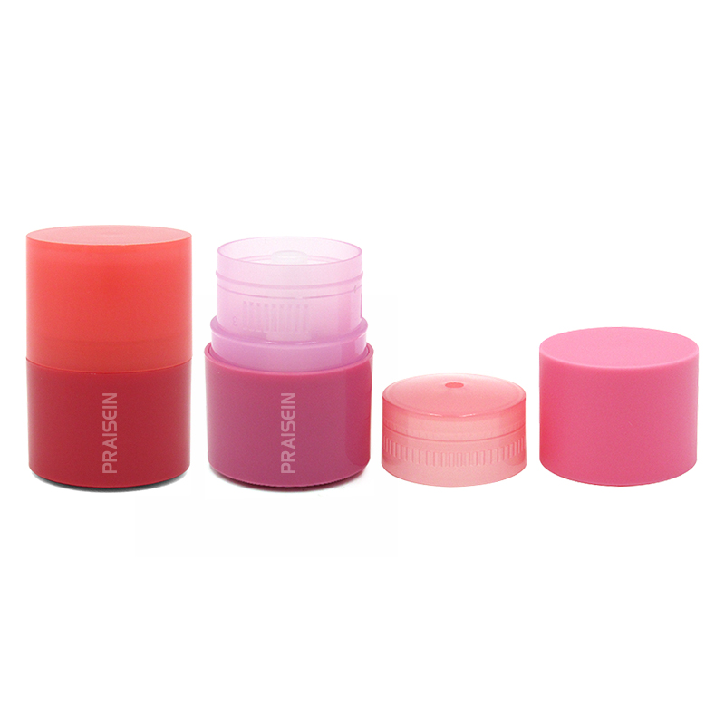 New no logo pink lip balm bottle lip care container wholesale 15g round lip film plastic jar