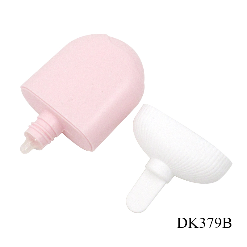 Cute ice cream shaped plastic hand cream bottles custom private label, 70ml pink squeeze type empty cosmetic lotion container