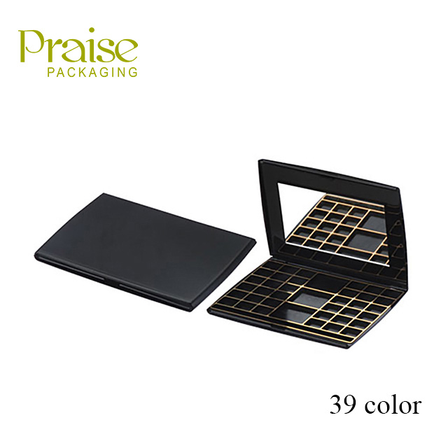 Hot sale custom 39 color eyeshadow Blush concealer Palette case with mirror Flip cover Makeup palette packaging Can put brushes