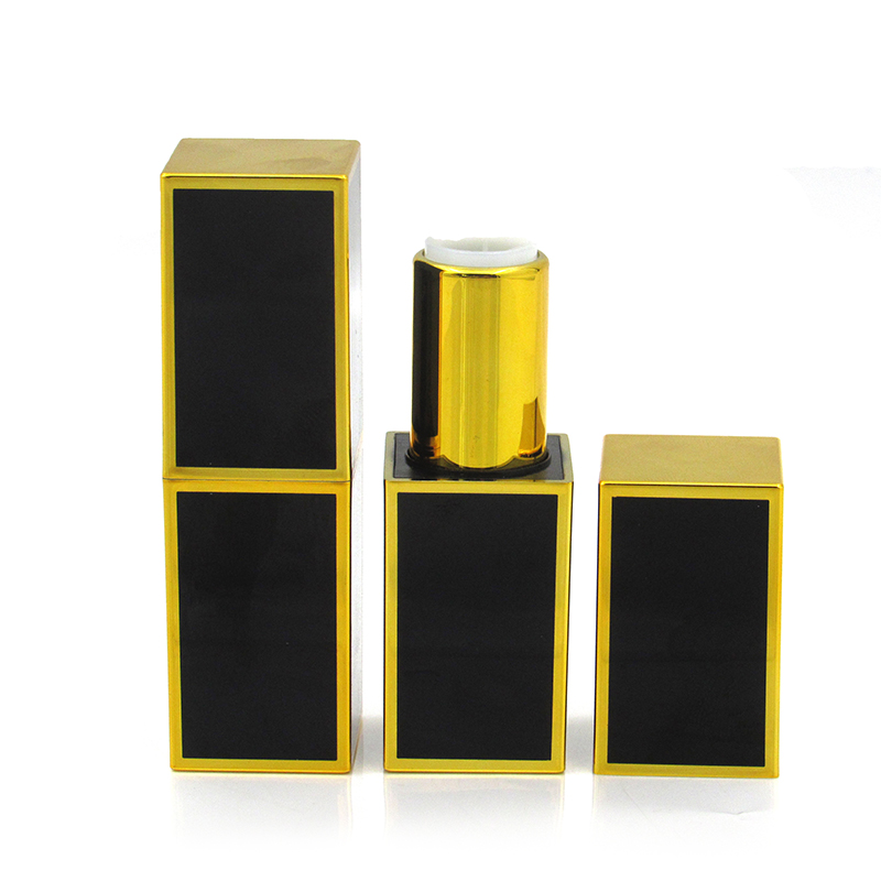 Wholesale custom Square luxury makeup plastic packaging empty lipstick tube container with magnetic