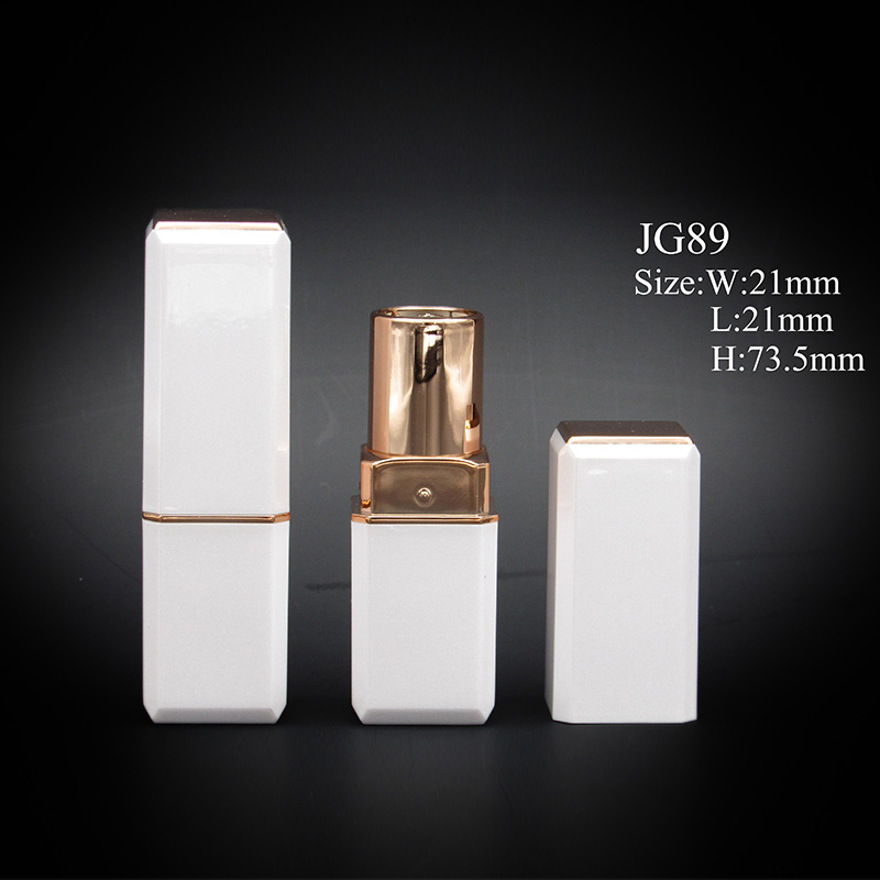 Competitive price square luxury container white lipstick tube