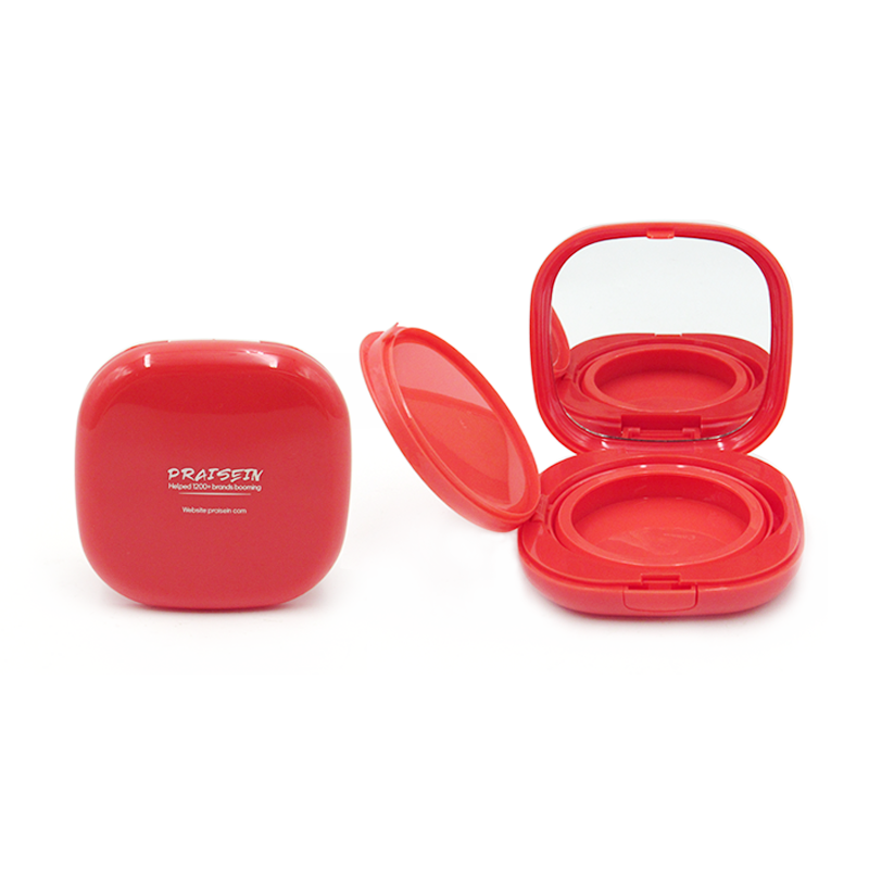 Square cosmetic air cushion container empty plastic BB cream foundation compact air cushion box packaging