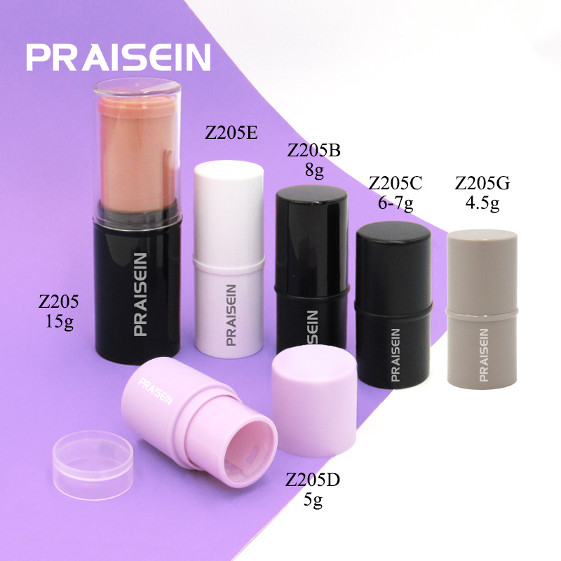 5g 8g 15g empty plastic concealer stick package round twist up blush stick tubes