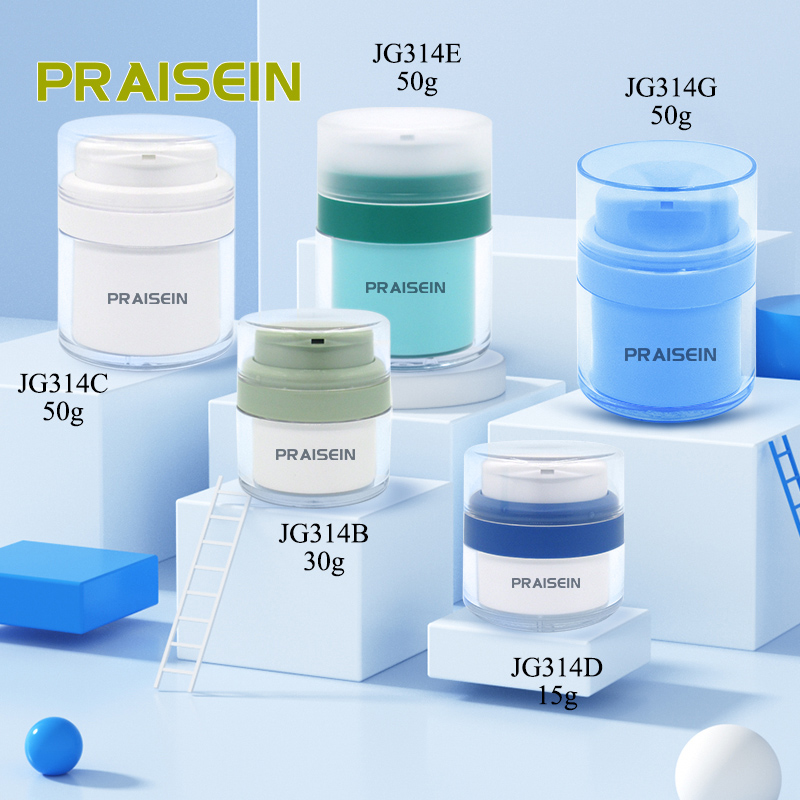 Double wall vacuum lotion bottle Cosmetic packaging container 30g/50g empty plastic acrylic cream jar with pump