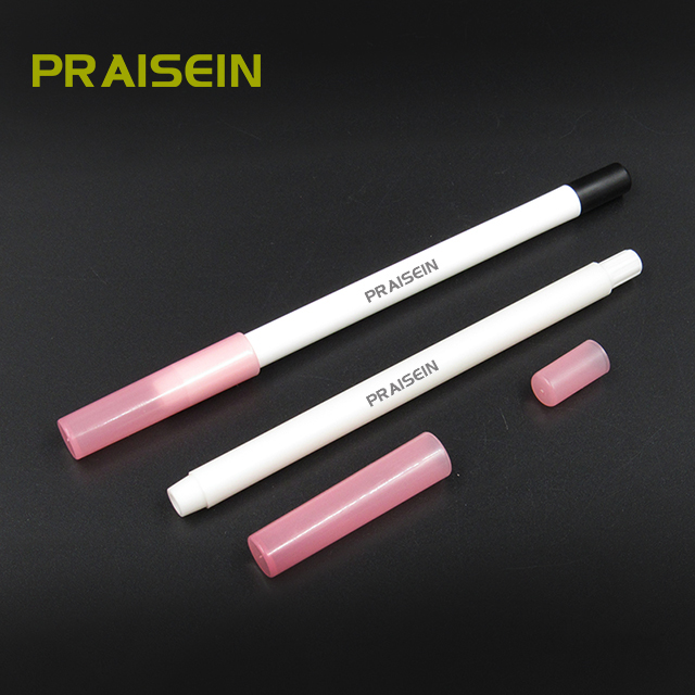 Manufacturer custom circular eyebrow pencil tube packaging can bottom fill plastic makeup eyebrow pencil empty tube