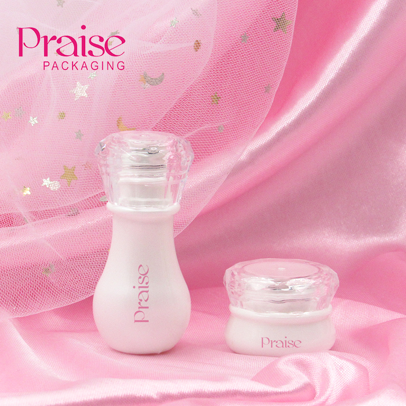 Mini trial packaging lotion bottle 5ml 15ml Gorgeous and lovely empty plastic cream jar skin care packaging