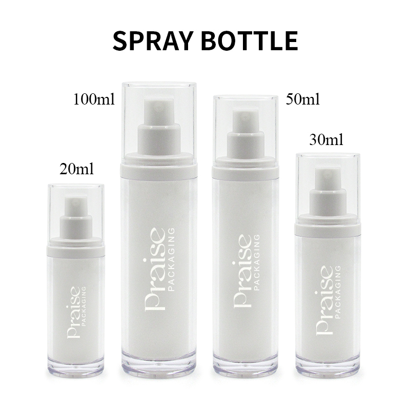 Multi-capacity round acrylic lotion essence bottles with pump, empty cream jar, rose gold plastic skin care bottle set custom