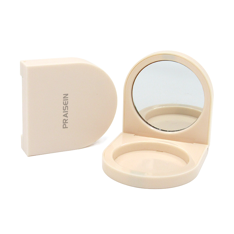 Inside diameter 46.5mm plastic empty powder compact box cosmetic packaging magnetic blush compact case