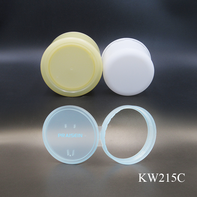 Refillable Round Plastic Empty 200g Moisturizing Cotton Pad Container Empty Skin Care Jar with Tweezers