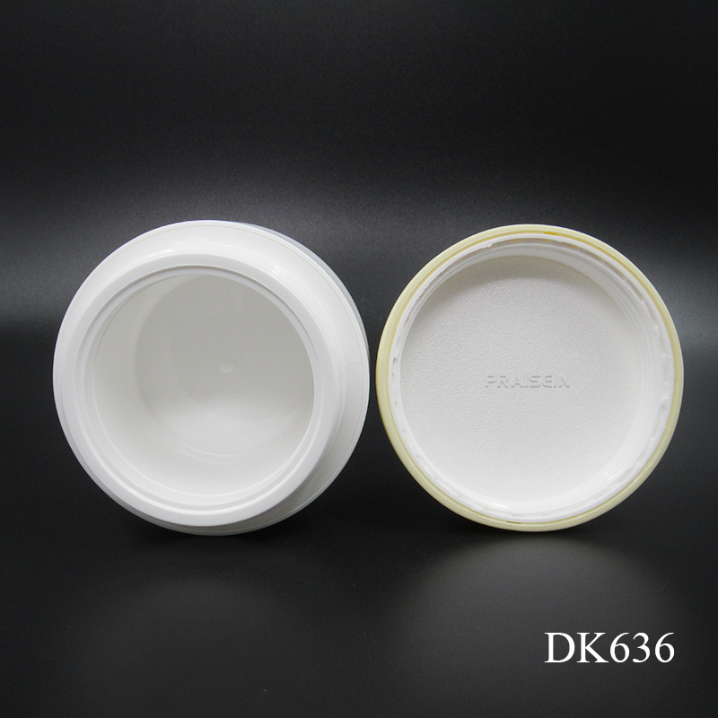 Round skin care cream packaging container custom 50g PP plastic baby moisturizer empty jar with lid and lining