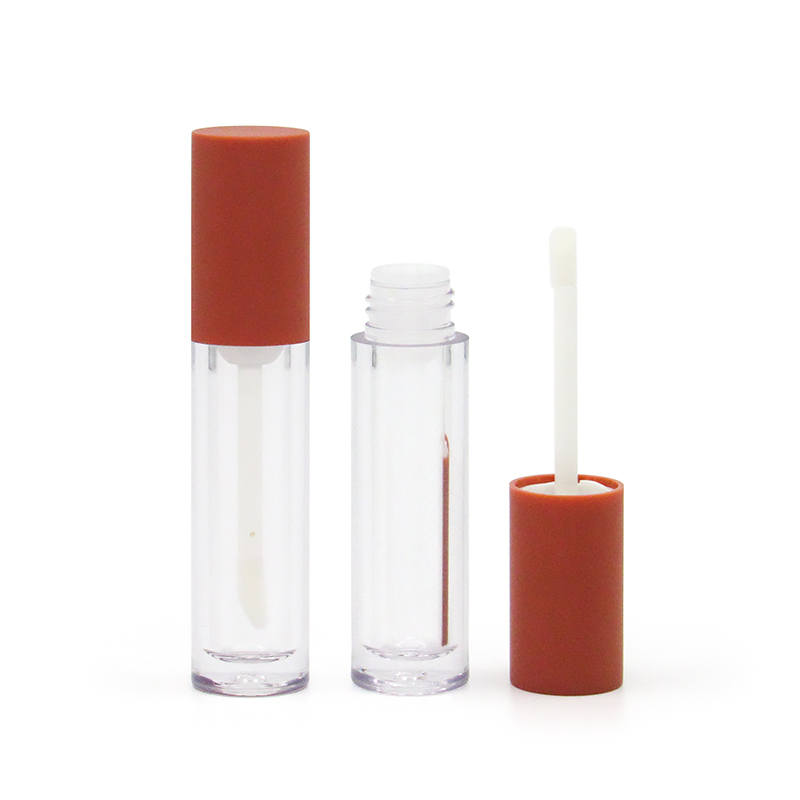 Hot sale wholesale cosmetic empty clear lip gloss tube round Lipgloss container 3ml 6ml makeup plastic tube packaging