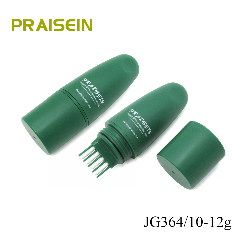 10-12g Matte Green Plastic Hair Color Bottle Packaging Portable Disposable Hair Dye Container