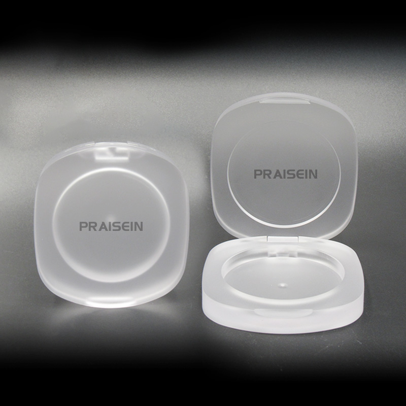 Supplier direct selling clamshell clear compact powder case cosmetic packaging plastic 2 color/4 color empty eye shadow palette