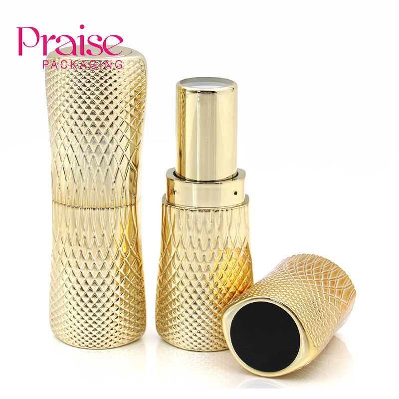 Elegant beauty gold lipstick tube for cosmetic packaging