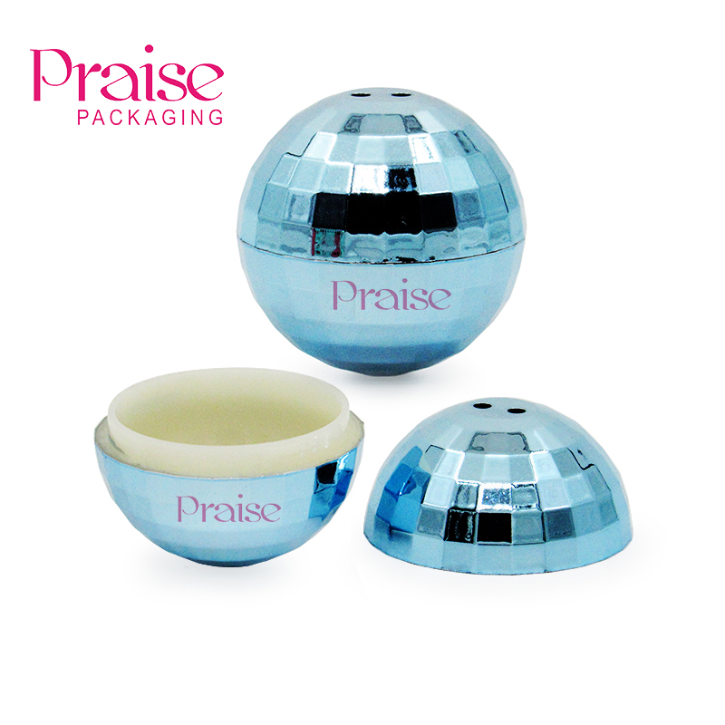 New design trend mirror globe lip balm case mouth wax container mini cute lips of nursing lip mask jar packaging custom label