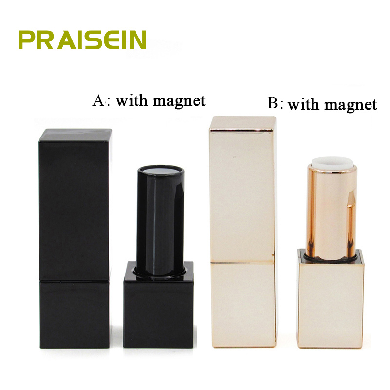 Wholesale square magnet lipstick tube container cosmetic packaging