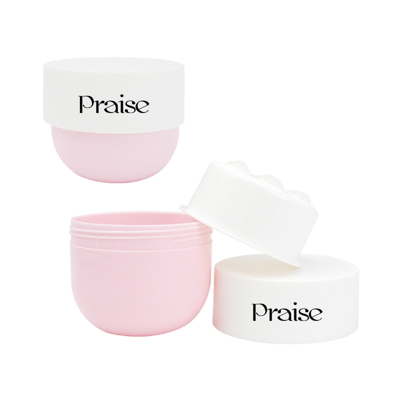 Supply the newly designed plastic skin cream packaging container 150g/200g/250g/260g round wide mouth body cream jar with roller