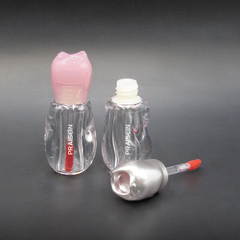 Pink clear lip gloss tube with wand 3ml 5ml cosmetic packaging container unique frosted lip gloss tube wholesale